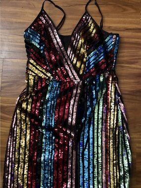 BCBGMaxAzria Multicolor Sequin Dress